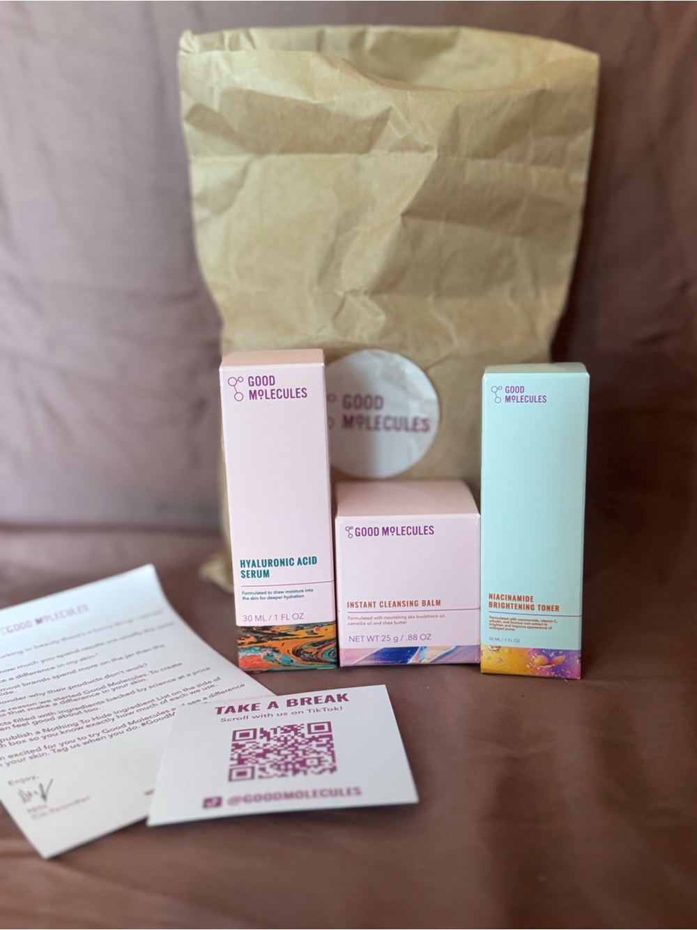 Good Molecules Skincare Trio - Pink & Mint Packaging